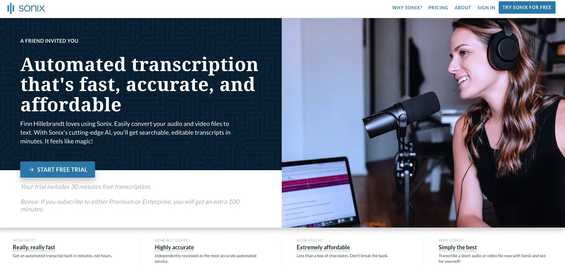 Sonix.ai KI-Transkriptionssoftware