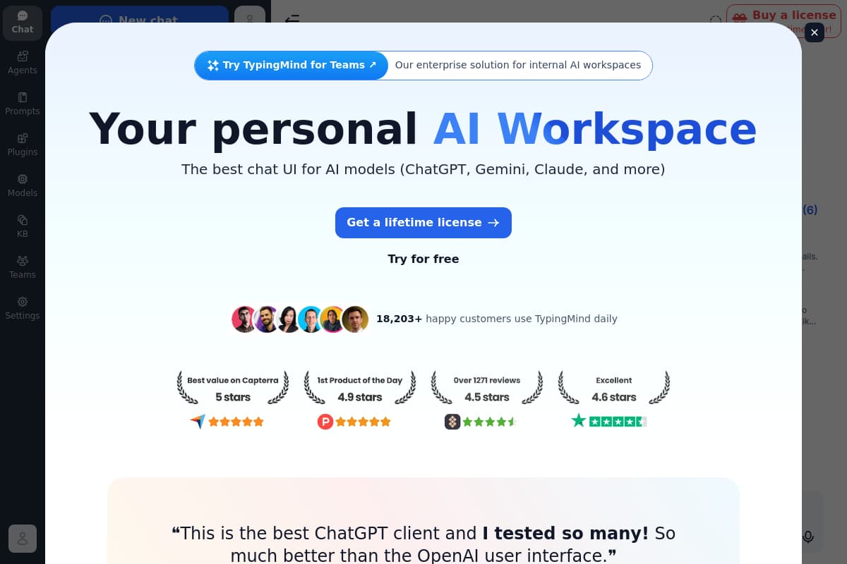 TypingMind - ChatGPT Alternative ohne Abo