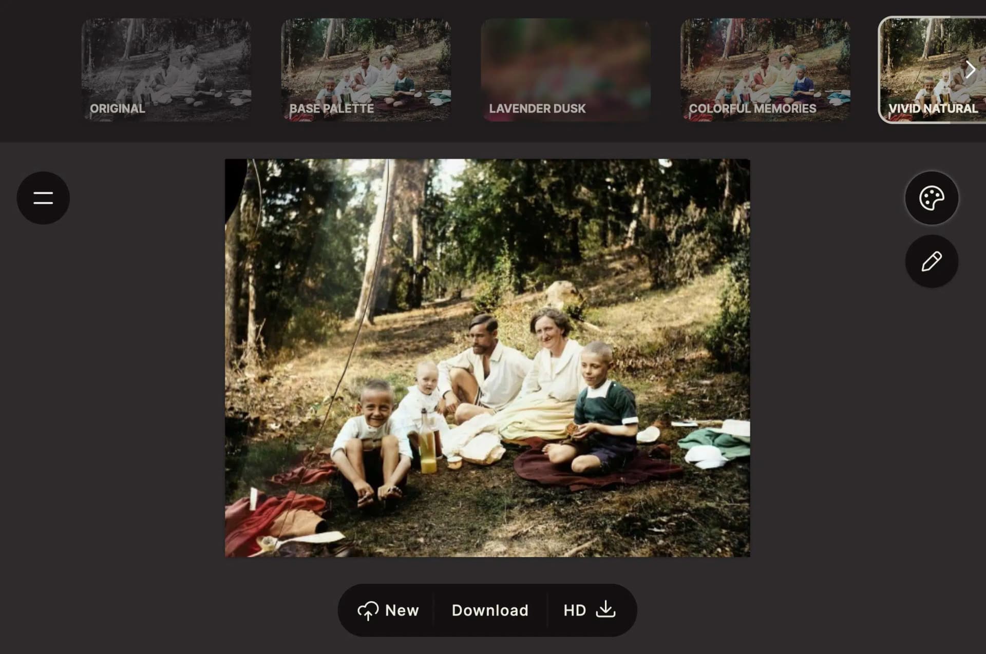 Palette.fm KI-generiertes Farbfoto