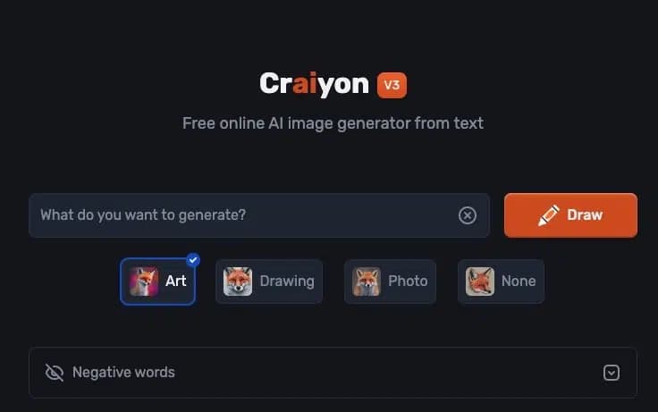 Craiyon Bedienbarkeit