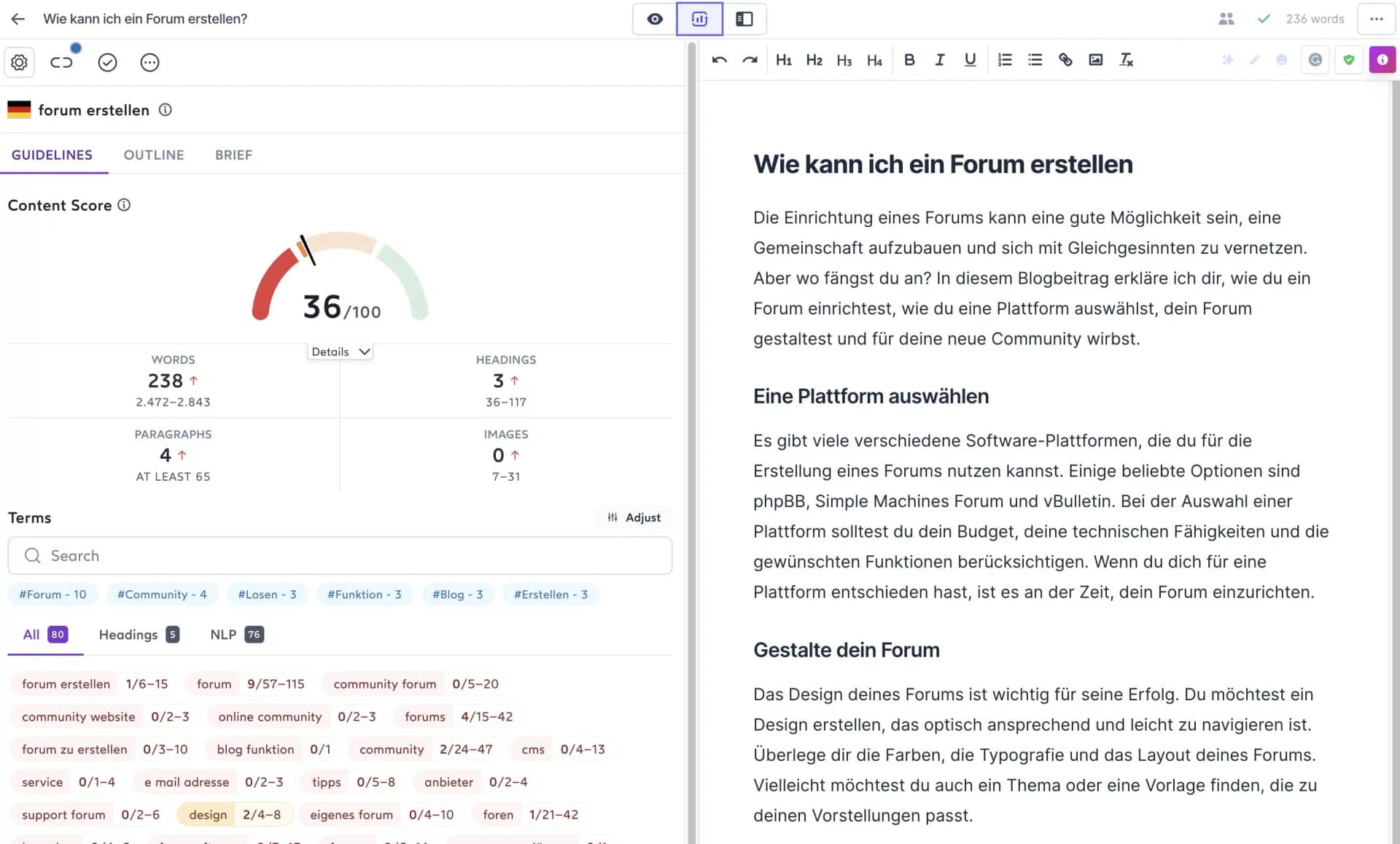 Integration von Surfer SEO in Jasper