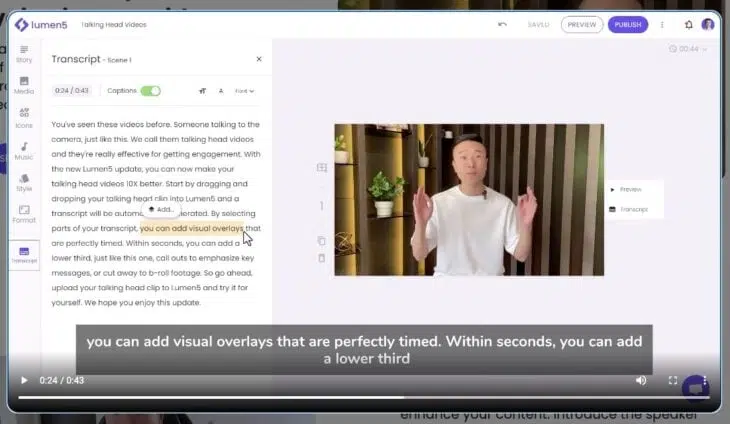 Lumen5 text-to-speech