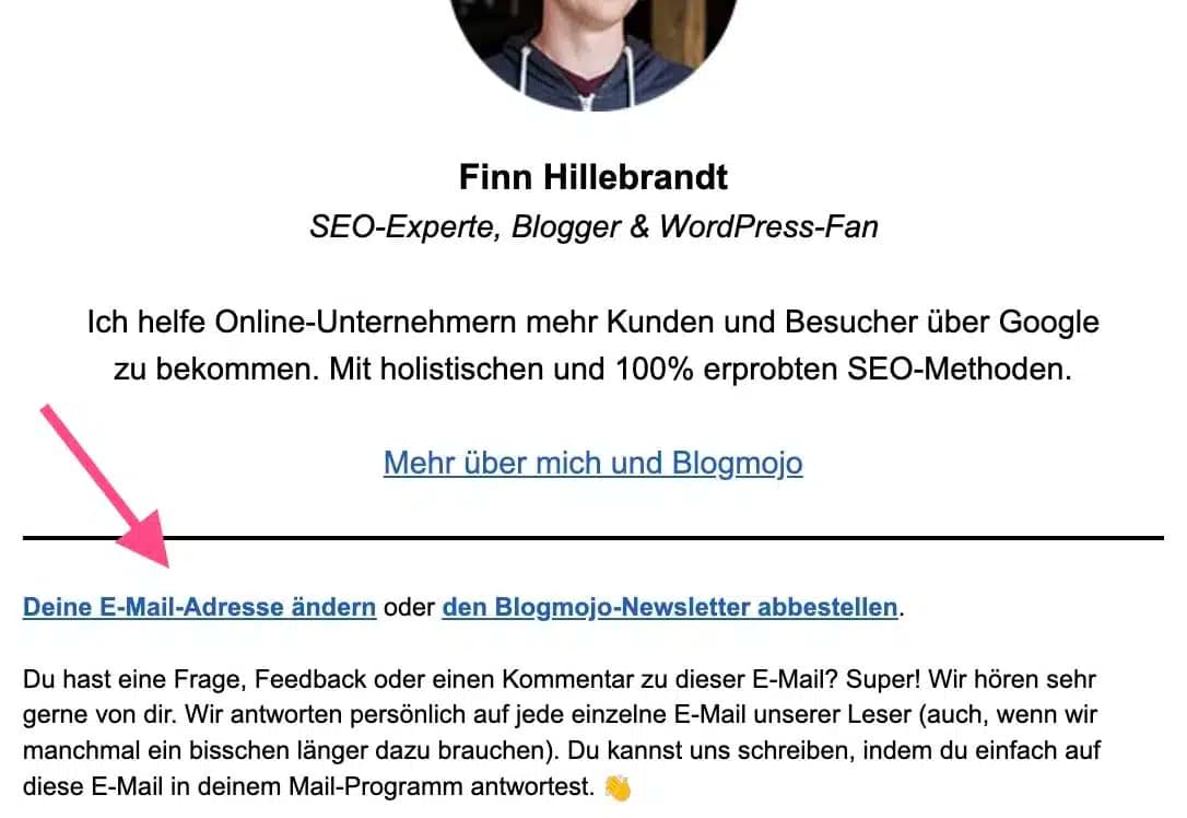 E-Mail-Adresse ändern